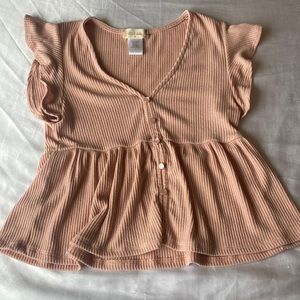 altar’d state babydoll button top